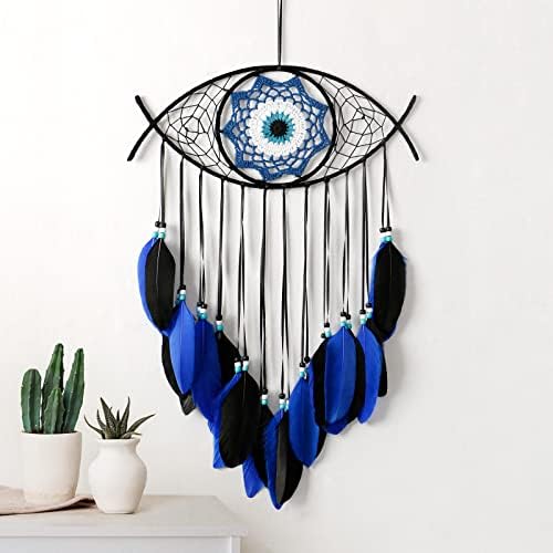 Dremisland Evil Eye Dream Catcher - Blue Black Wall Hanging Decor