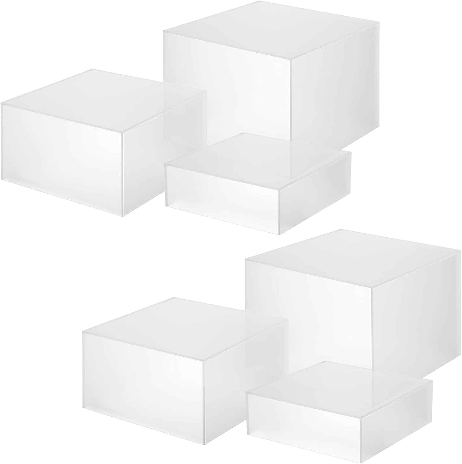 Tuanse 6 Pcs Acrylic Display Risers for Buffet Table