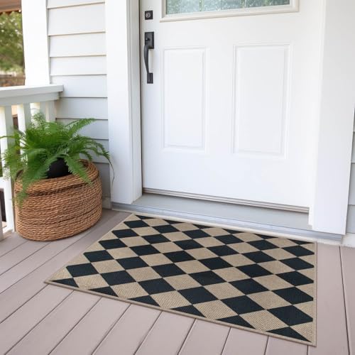 Rugalia Easy Jute Checkered Entryway Rug 2x3
