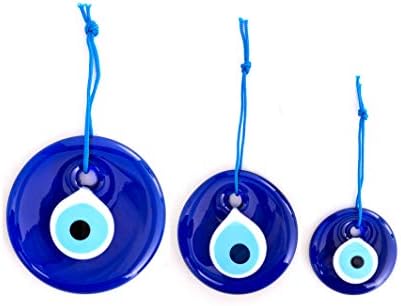 Turkish Blue Evil Eye Wall Hanging Set of 3