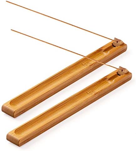 2 Pieces Bamboo Incense Holder with Adjustable Angle