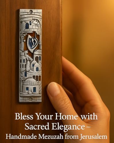 Talisman4u Silver Enamel Mezuzah Case 4 Inch