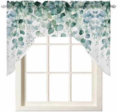 Green Eucalyptus Swag Valance 56 x 36 for Windows