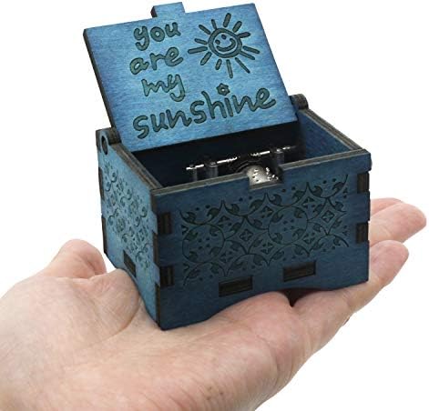 You Are My Sunshine Wooden Music Box with Hand Crank