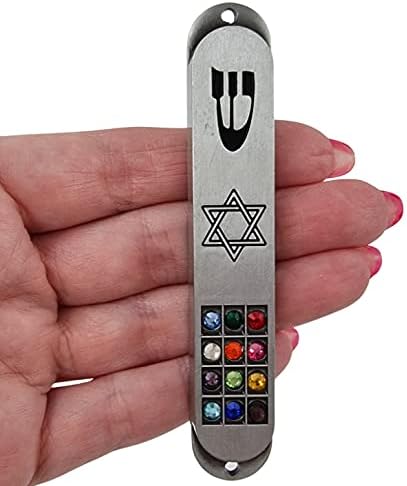 TALISMAN4U Pewter Mezuzah with Scroll for Door