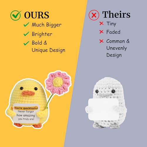 Handmade Crochet Cheer Duck - Cute Funny Gift for Family and Friends