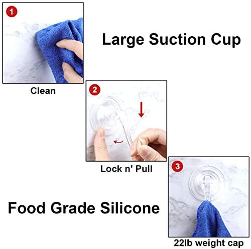 8PCS Wreath Hanger Suction Hooks Key Lock