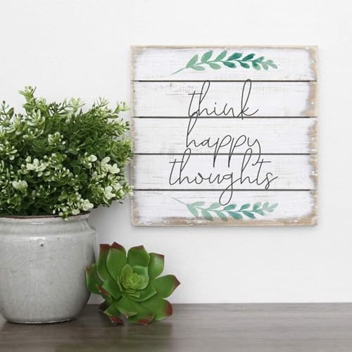 Perfect Pallet Petites 8 Wood Sign Think Happy Thoughts