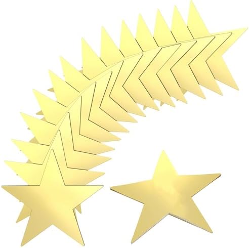Glitter Gold Five Star Party Decorations 40PCS