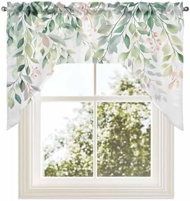 Green Botanical Swag Valance 56x36 for Windows