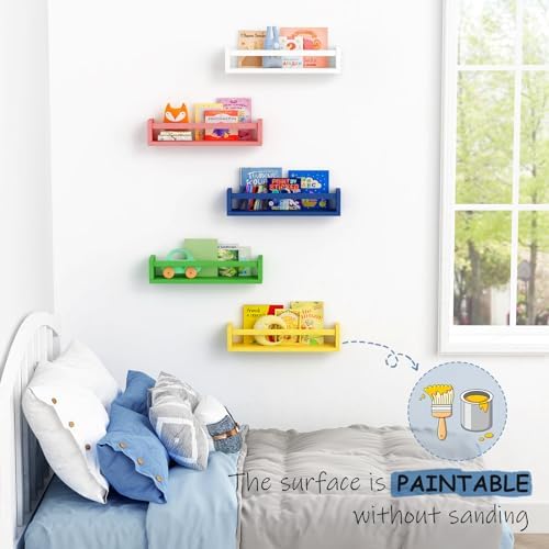 Harwaya Floating Book Shelves for Kids Room Wall