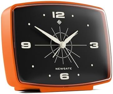 NEWGATE Brooklyn Alarm Clock Retro Design Pumpkin Orange