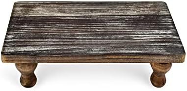 Rustic Wooden Riser with Pedestal Stand for Home Decor