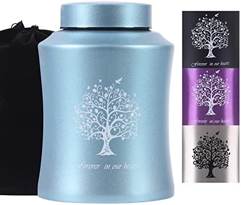 Tree of Life Urns for Human Ashes - Blue Finish 160 Cubic Inches