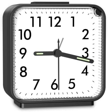 JXTZ Silent Alarm Clock with Night Light