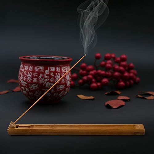 2 Pieces Bamboo Incense Holder with Adjustable Angle