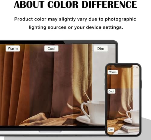 Lazzzy Blackout Polyester Curtains 2 Panels 52x96 Inch Gold Brown