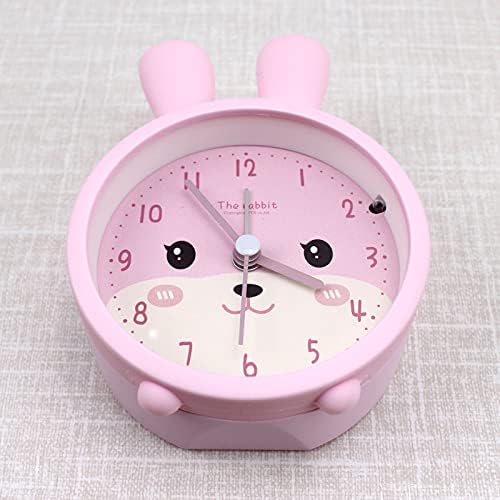 3 in 1 Cartoon Pink Rabbit Silicone Alarm Clock with Night Light