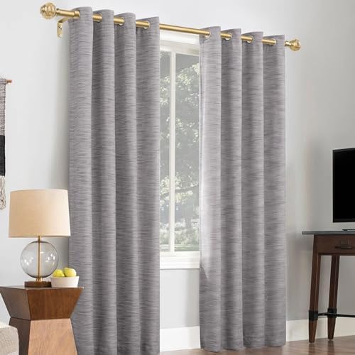 USFOOK 78 Inch Curtain Rods 32-120 Inches Length Adjustable Single Rods