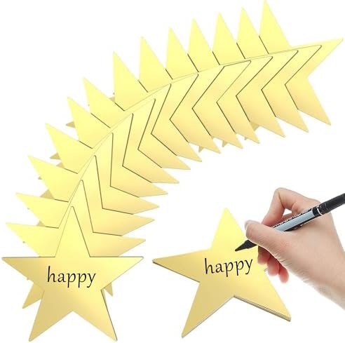 Glitter Gold Five Star Party Decorations 40PCS