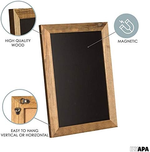 Ilyapa Rustic Wooden Magnetic Chalkboard Sign 12x16