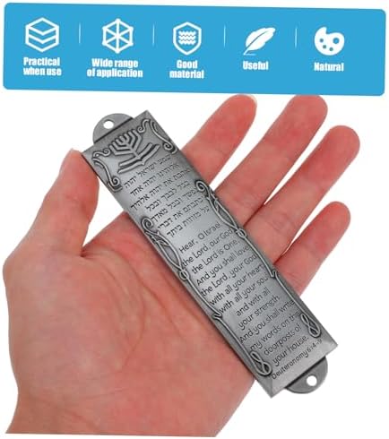 Kichvoe 2pcs Metal Mezuzah Set with Scroll