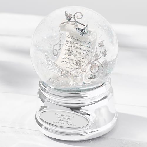 THINGS REMEMBERED Inspirational Prayer Scroll Musical Snow Globe