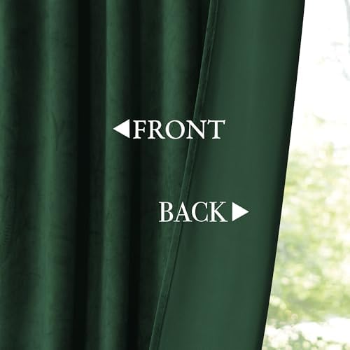 KGORGE Velvet Blackout Curtains 84 Inches Set of 2