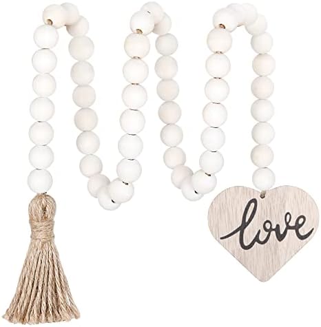 Meplait Love Wooden Bead Garland with Tassel