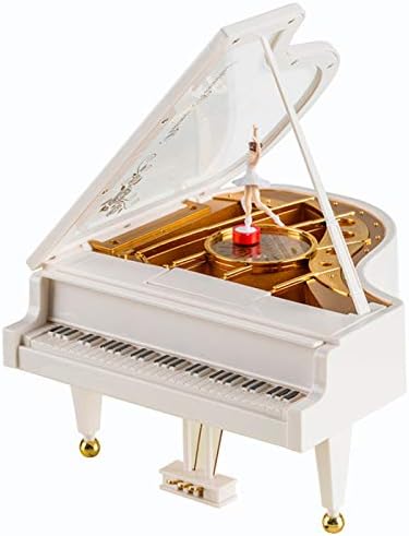 Hvogvok Ballerina Music Box White Classical Dancing Jewelry Box for Women Girls