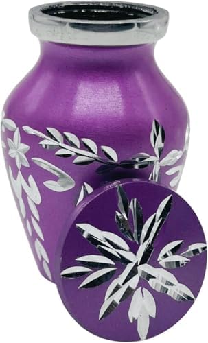 Purple Velvet Box Cremation Urn for Ashes