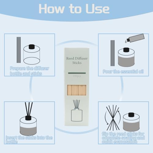 Thick 3mm Reed Diffuser Sticks - 100 Count Brown