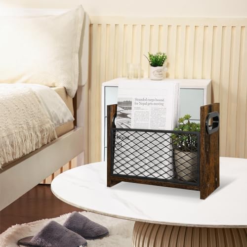 Yinmit Magazine Holder Small Desktop Magazine Rack