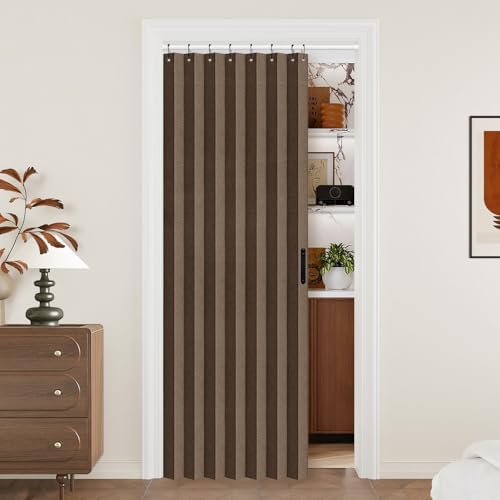 Vatge Door Curtains Brown 1 Panel Tieback Divider