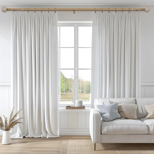 Weathered Wood Boho Curtain Rods 18-60 Inch Set