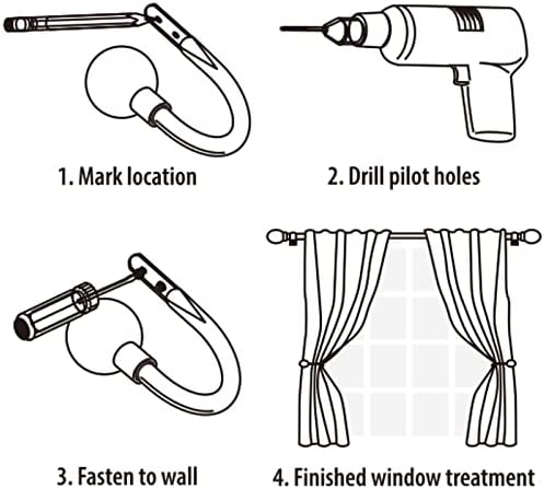 2 Pack Curtain Holdbacks with Clear Crystal Ball and Metal Hooks