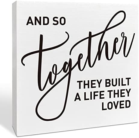 Romantic Bedroom Wooden Box Sign - They Built A Life They Loved