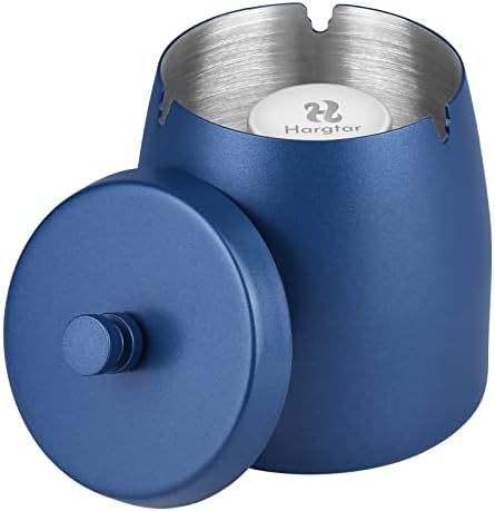 HARTAR Smokeless Ashtray with Lid - Large Metal