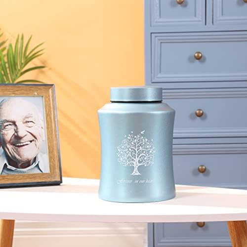 Tree of Life Urns for Human Ashes - Blue Finish 160 Cubic Inches