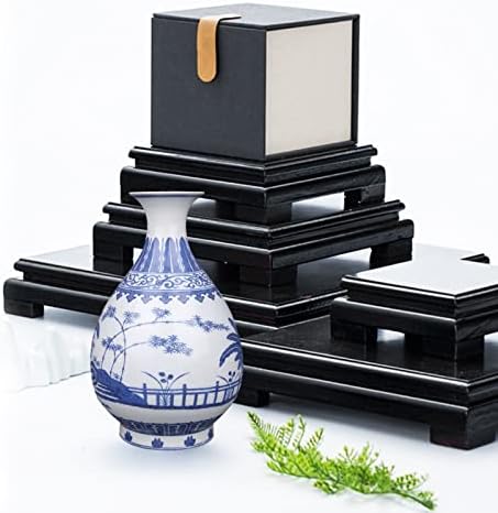 MDEOOSKY Wooden Display Stand - Black 13cm x 95cm x 43cm