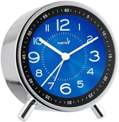 Super Silent Metal Alarm Clock with Night Light