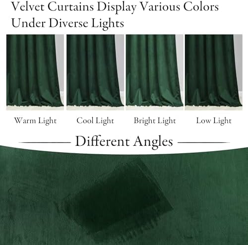 KGORGE Velvet Blackout Curtains 84 Inches Set of 2