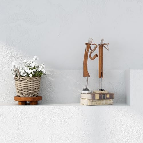 Teak Handmade Display Riser for Bathroom Counter Decor