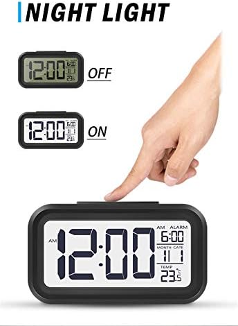 TXY LED Digital Alarm Clock with Night Light and Calendar