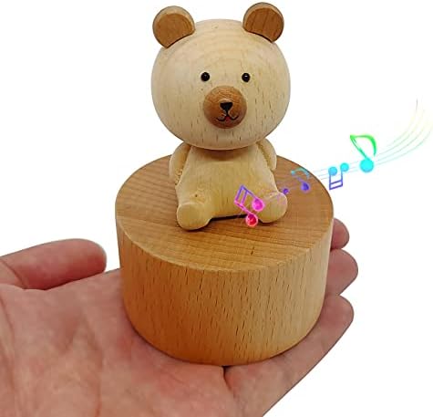 Cute Little Bear Mini Music Box Musical Gift for Kids and Friends