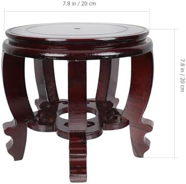 Hemoton 8 Inch Wooden Planter Stand for Home Decor