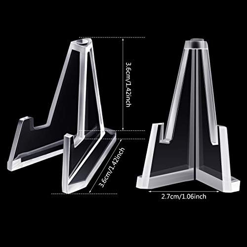 Jetec 15-Piece Mini Acrylic Easel Stand for Coins and Collectibles
