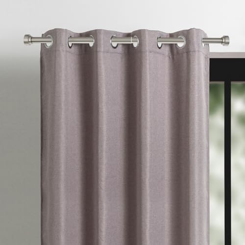 Kemmie 12-20 Inch Telescoping Curtain Rod 1 Inch Diameter Matte Nickel