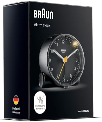 Braun Classic Analogue Alarm Clock with Snooze and Light