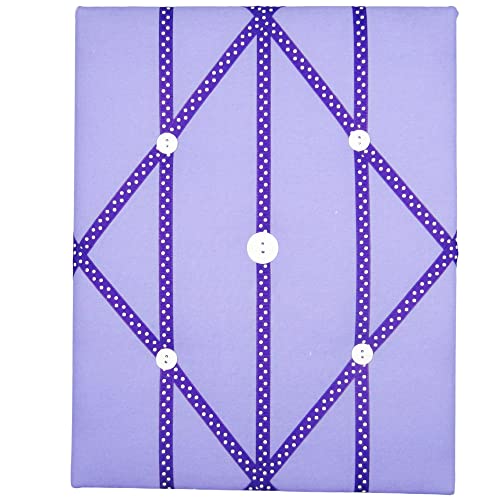 11x14 Lilac Purple Polka Dot French Memo Board with Bow Design